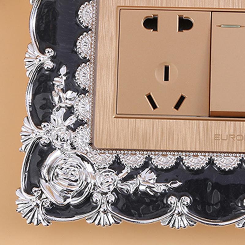 1Pcs European switch sticker switch cover wall sticker household socket decoration dustproof and dirty switch protection sticker