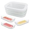 Contenedor de carne para refrigerador, tocino, fiambre, cajas apilables para almacenar alimentos con tapa, recipientes para preparar comidas sin BPA