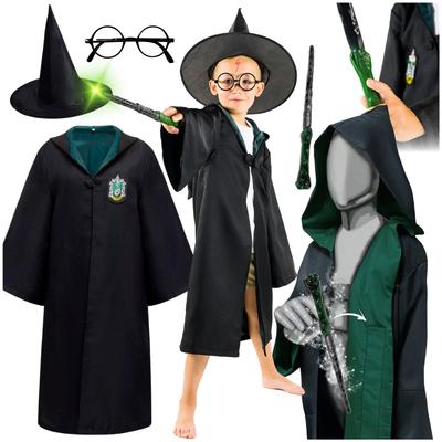Harry Potter Kostüm, Faschingsball, Brille, Zauberstab, 134-140, Verkleidung, Umhang, 128/134