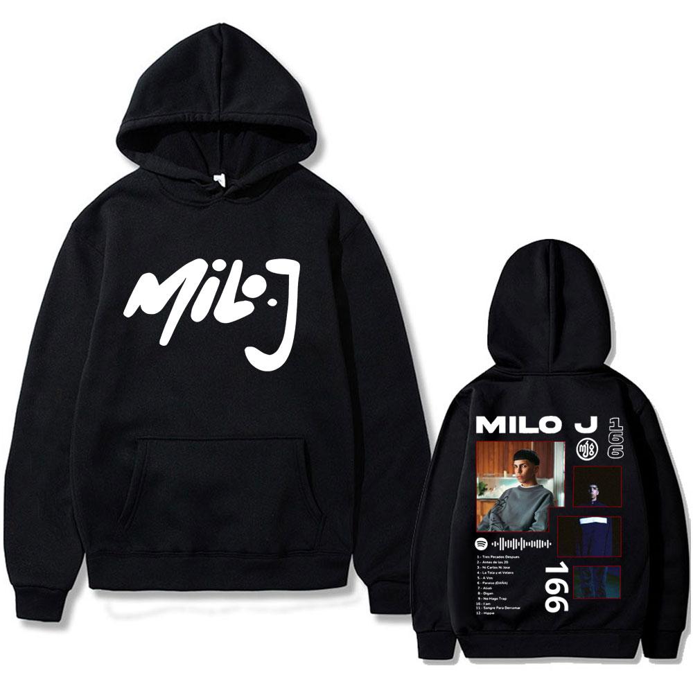 Rapper Milo J 111 Album Graphic Hoodie Men Women Hip Hop Fashion Oversized Hooded Sweatshirt Men's Casual Fleece Cotton Hoodies