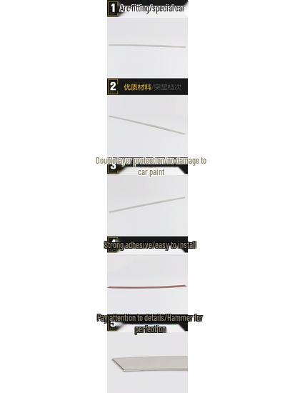 Compatible with 19 Models: Junpai D80 Rear Bumper Protector Trim Strip