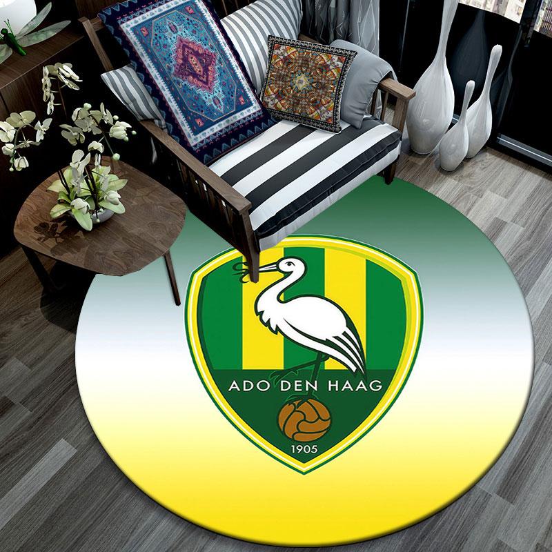 ADO Den Haag,Round Area Rug,Carpet Rug for Living Room Bedroom Sofa Playroom Decor,Non-slip Floor Mat