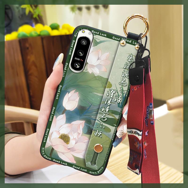 Durable Protective Phone Case For Sony Xperia5 IV Phone Holder Lanyard Shockproof Waterproof Ring Anti-dust Fashion