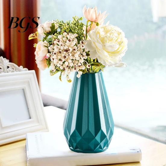 Modern Vase Flower Geometric Design Holder Smooth Surface Floral Stylish Nordic for Table Home Decoration