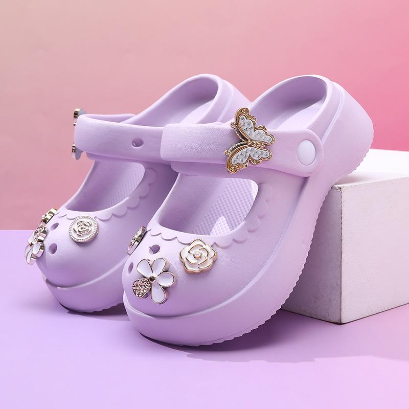 Kids Comfortable Summer Eva Mary Jane Sandals Nonslip Princess Beach Shoes Girls For