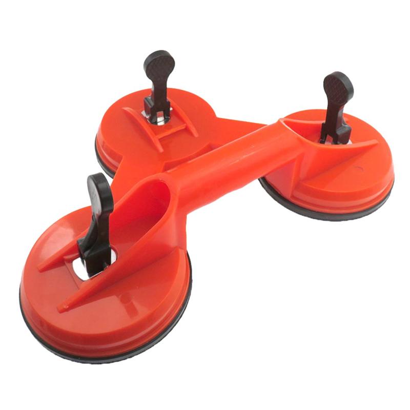 Single Double Head Suction Cup Red Plastic Glass Dent Puller Tile Floor Door Plate Panel Carrying Tool Heavy Replacement
