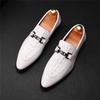 Fashion New Men's Pointed  Business Crocodile Pattern Casual Shoes Male Designer Slip On Loafers Homecoming Wedding Dress Footwear