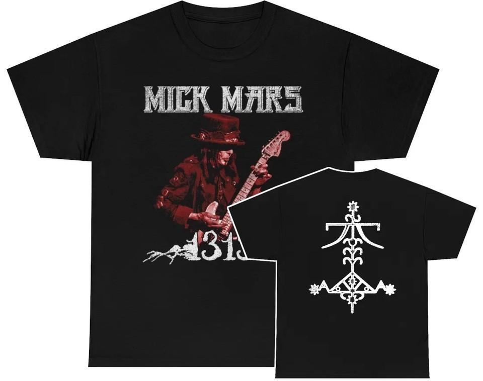 Mick Mars 1313 With Logo On Back unisex black Shirt S-3XL QW3487 Unisex T-Shirt L