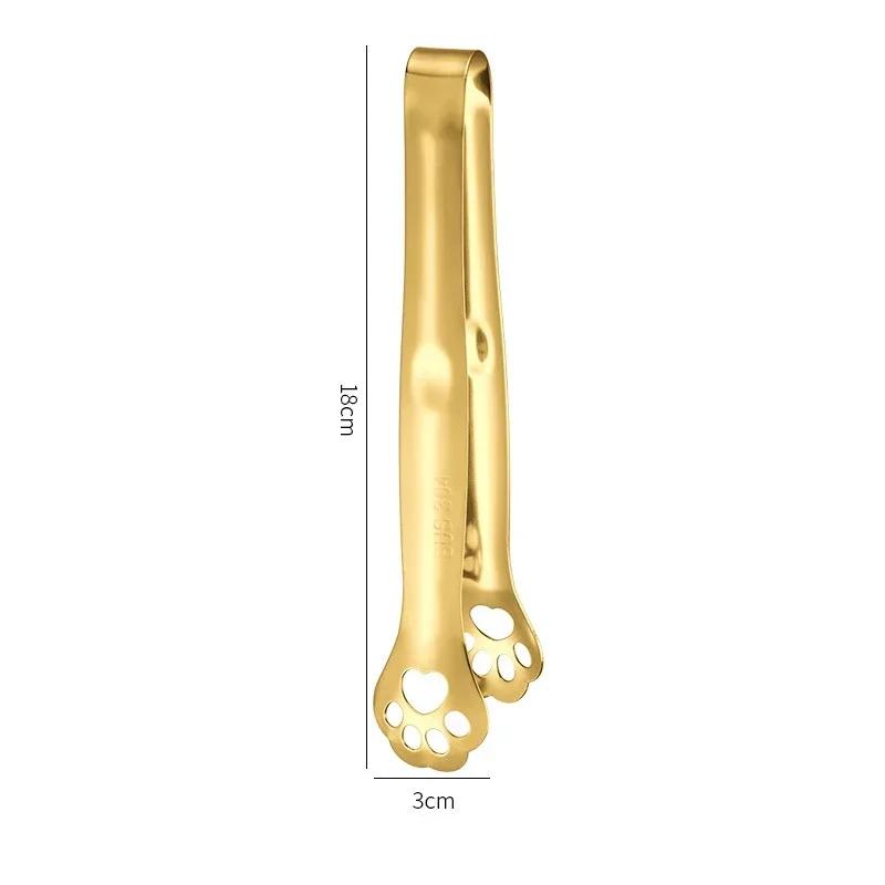 Barbecue Food Tong Non-Slip Cooking Clip Stainless Steel Ice Tongs Salad Cat Claw Shape Steak Clamp Bread Tongs Kitchen Gadgets