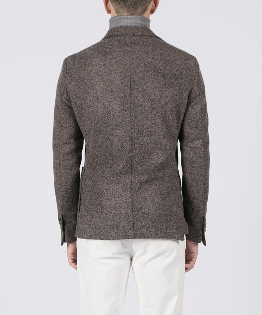 Panicale Brown Boucle Wool Blend Jacket