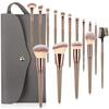Portable 15-Piece Makeup Brush Set: Beginner Eyeshadow, Foundation, Blush, and Beauty Tools.