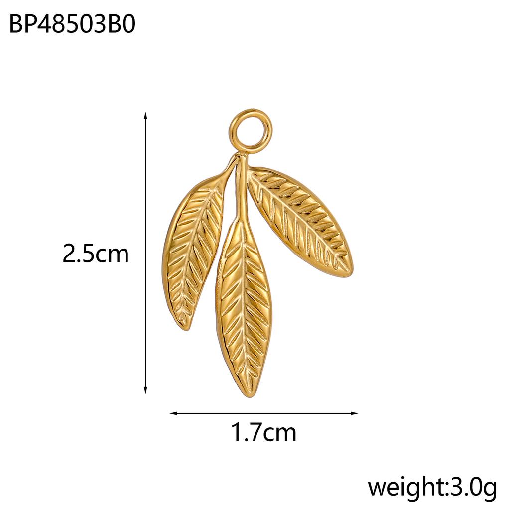 CARLIDANA Fashion Leaf Stainless Steel Charms Leaves Pendants DIY Drafts Fashion Jewelry Accessories Necklaces Jewelry Making