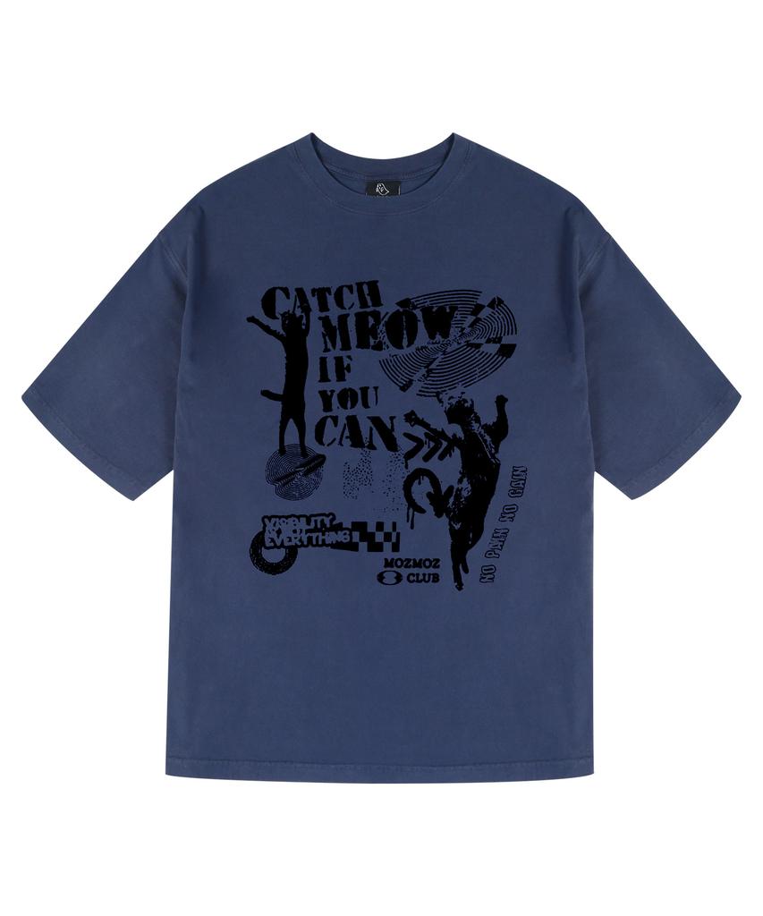 MOZMOZ [Set] Graphic Pigment Oversized Short Sleeve T-Shirt Part01