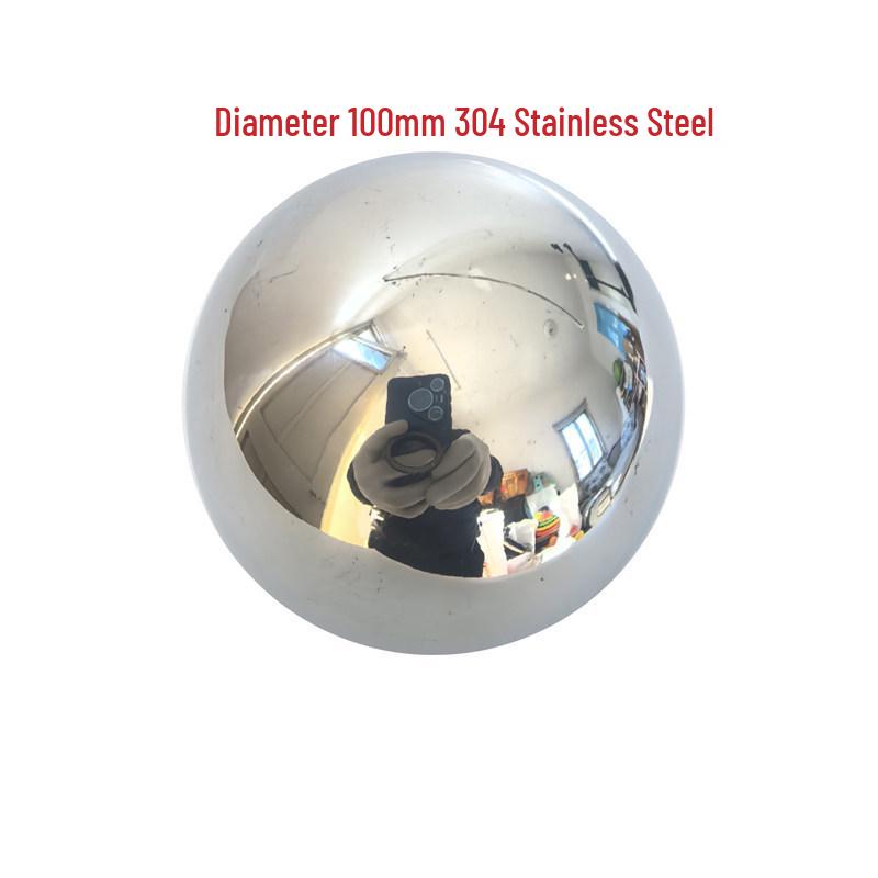 Handmade Large Reflective Stainless Steel Hollow Ball Ornament