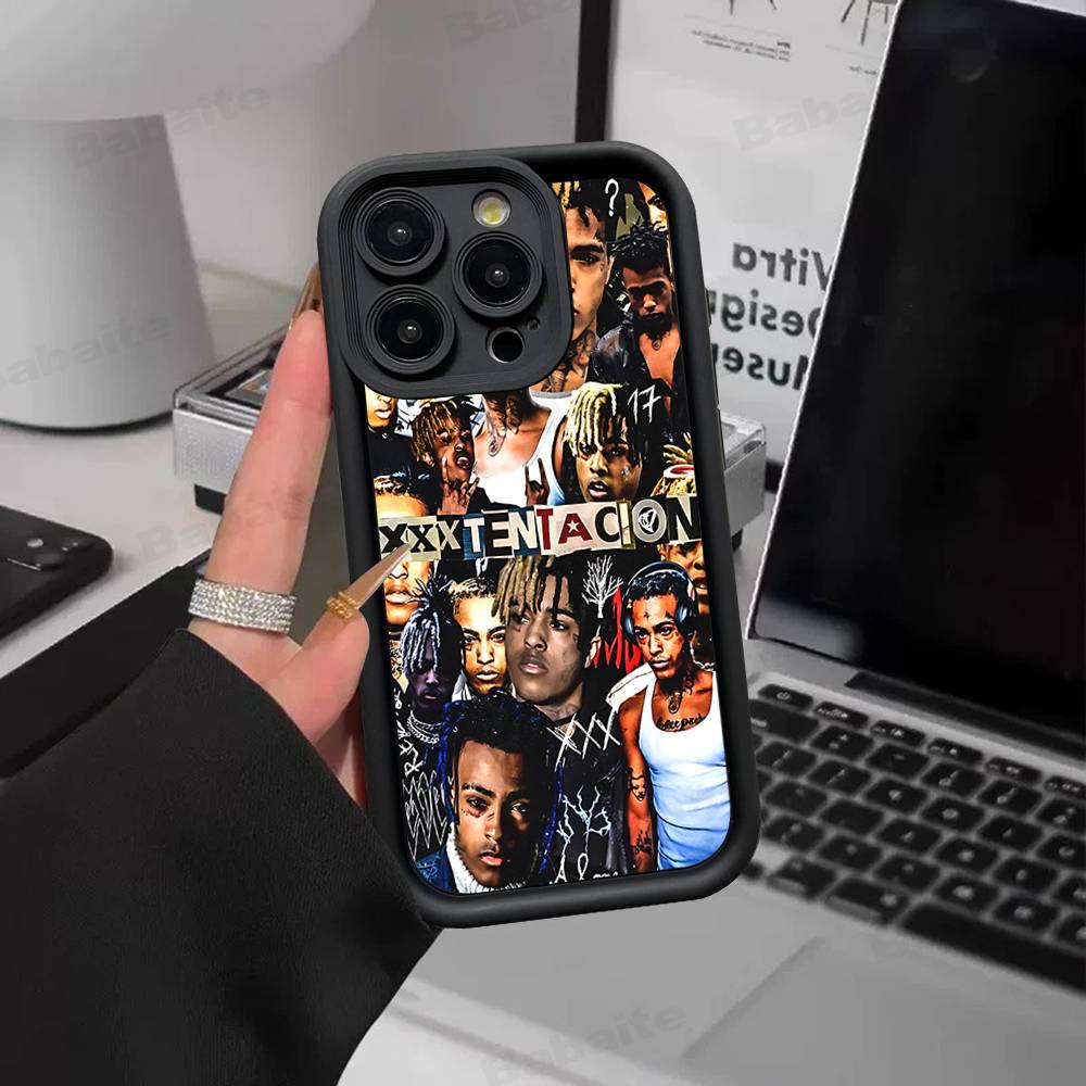 Handyhülle für iPhone 17 16 E 15 14 13 12 11 Pro Max Plus Rückabdeckung des Rappers X-XXXTentacionS