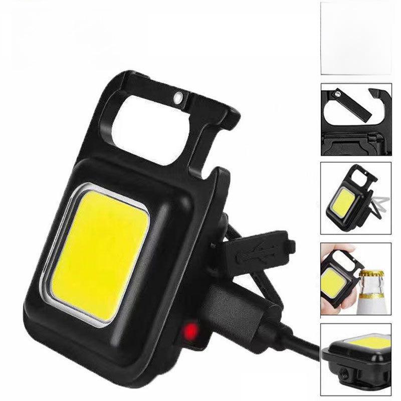 Versatile Keychain Mini Flashlight and Bottle Opener with Strong Magnetic Base