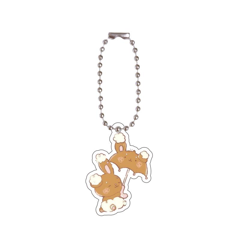 Anime Acrylic Key Ring for Brionne Alolan Meowth Pumpkaboo Chimchar Espurr Piplup Q Version Self-Made Acrylic Key Chain Pendant