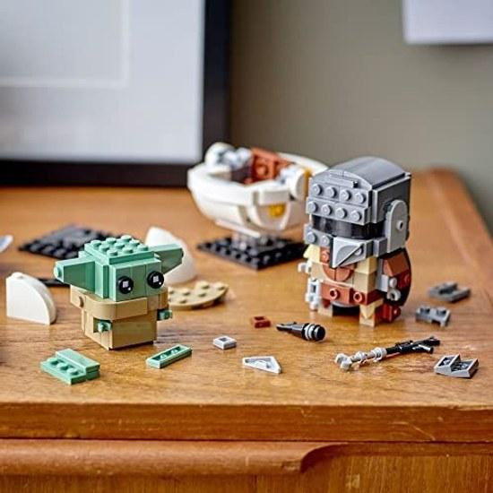 LEGO BrickHeadz Star Wars Mandalorian Child 75317 Building Kit Pieces)