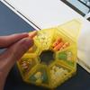 Octagonal 7-Compartment Weekly Pill Organizer, Dustproof and Portable
