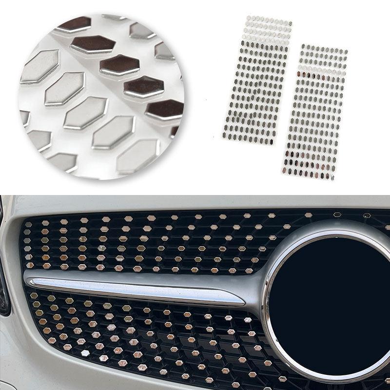 Dekor Kratki Wlotu Powietrza Samochodu Cekinowa Gwiaździsta Siatka Wykończenie Cekinowe Dla Mercedes Benz Klasy A W176 A160 A180 A200 A220 A250 2016-2018