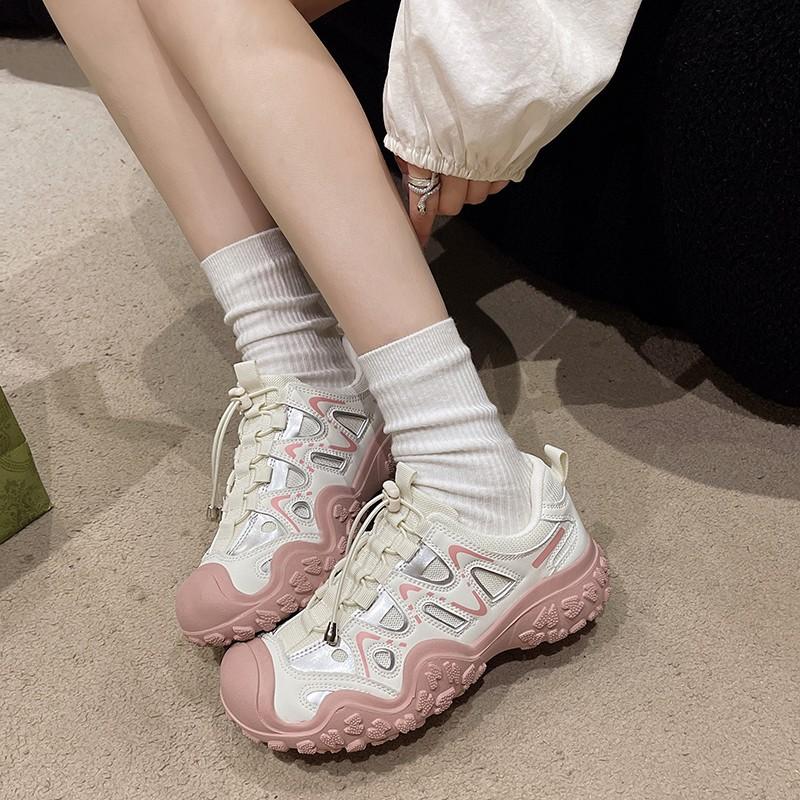 Spot ugly cute shoes women's shoes 2025 summer new sports shoes women's outdoor hiking shoes platform dad shoes