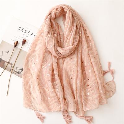 Four Seasons Elegant And Fresh Cotton And Hemp Texture Scarf Silk Scarf Balinese Silk Hot Stamped Zebra Pattern Tassel Tourist Shawl For Women