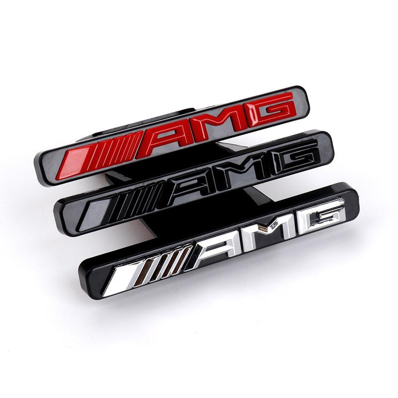 Car Chrome Front Hood Grille AMG Emblem Badge Auto Trinket Styling For Mercedes Benz GLA C E S G Class CLA GLK W211 W212 W213