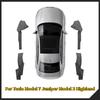 For Tesla Model 3 Highland Model Y Juniper PU Front Rear Door Sill Protection Strip Seat Anti-kick Pad Corner Guard Accessories