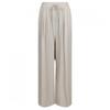 Shop Women Waist Band Summer Cool Linen Pleated Wide Pants Beige Pic Wpt 21324