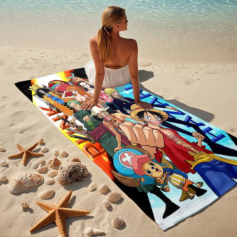 One Piece Stylish Digital Printing Beach Towel Quick‑Drying Absorbent Blanket for Beach Pool Gym Travel C396