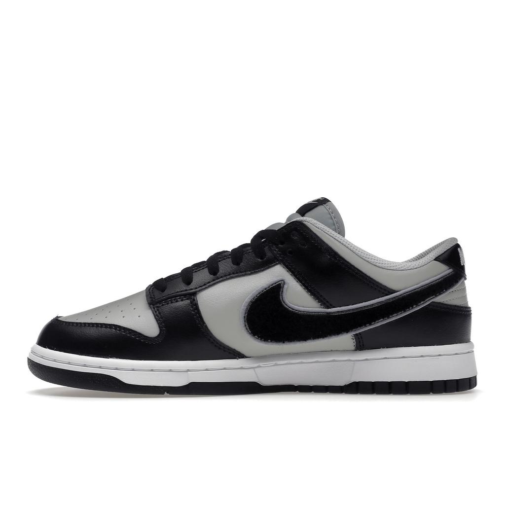 Nike Dunk Low Chenille Swoosh - Black Grey Fog Men Sneakers Wolf-Grey Iron-Grey DQ7683-001