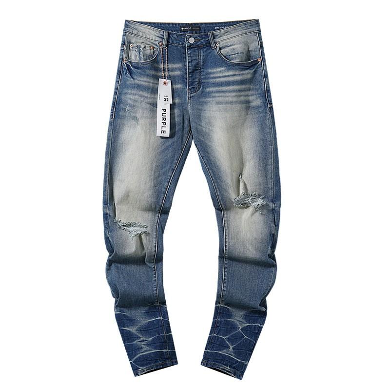 Jeans de Hombre Rectos con Parches Desgastados Estilo Vintage High Street Pantalones Casuales