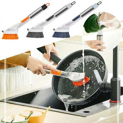 Spülbürste mit Seifenspender, Küchenspülbürste mit austauschbarem Bürstenkopf