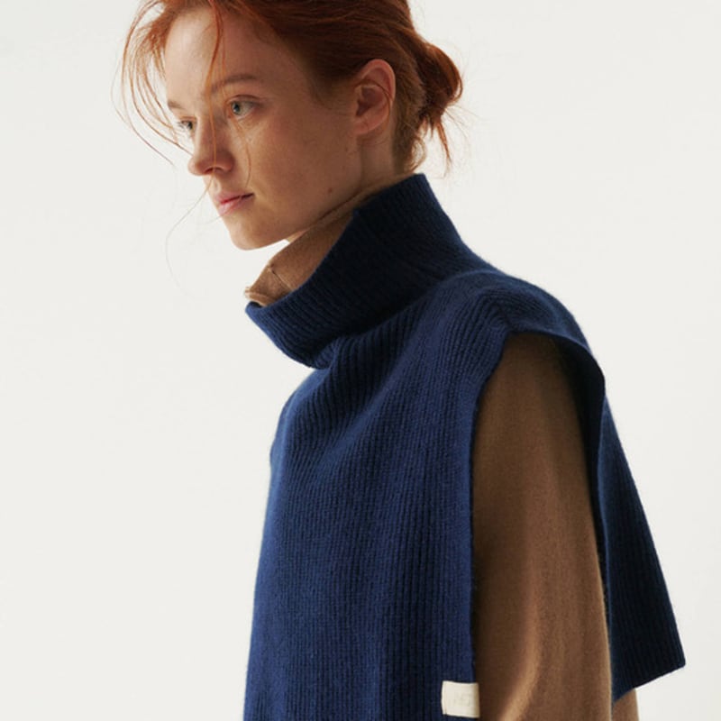 YURT CASHMERE TURTLENECK WARMER_2color