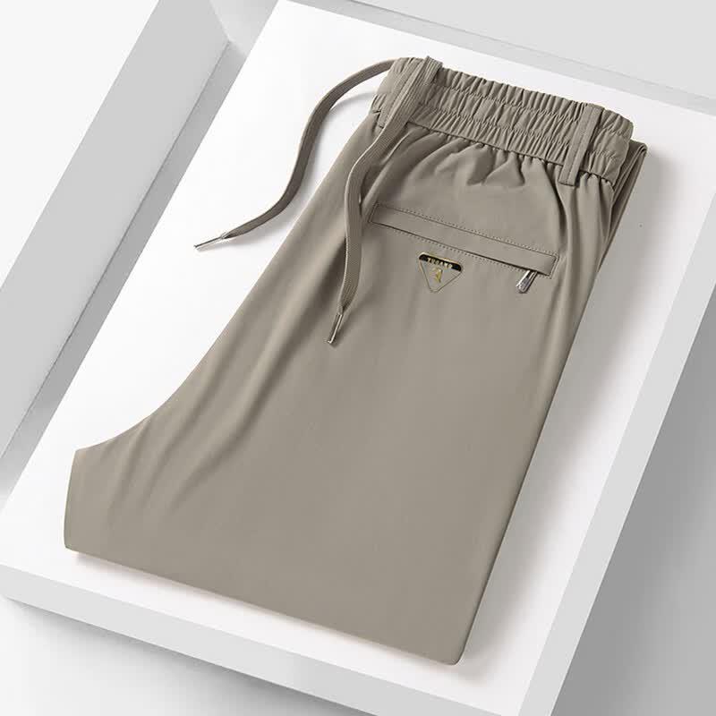 Tucano Men's Summer Ice Silk Casual Straight-Leg Pants