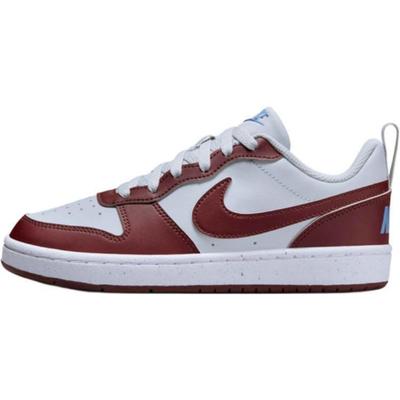 Court Borough Slip Resistant Abrasion Resistant Low Top Kids' Skateboarding Shoes Red/White Unisex DV5456-006