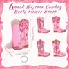 Latests Models Western Cowgirl Boots Flower Boxes Centerpiece Gift Box Shape Party Decoration Rodeo Table Decor Boot Vase