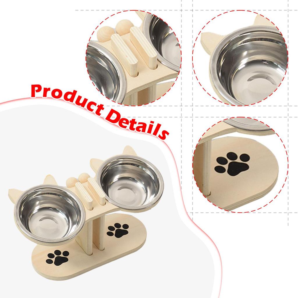 Cat Bowls Elevated Pet Food Bowls for Small Dogs and Cats Food and Water