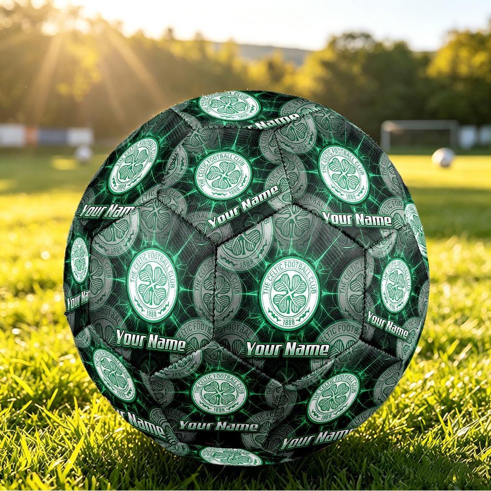 Personalized Size 5 Football Celtic FC Pattern Outdoor Game Sports Ball Gift