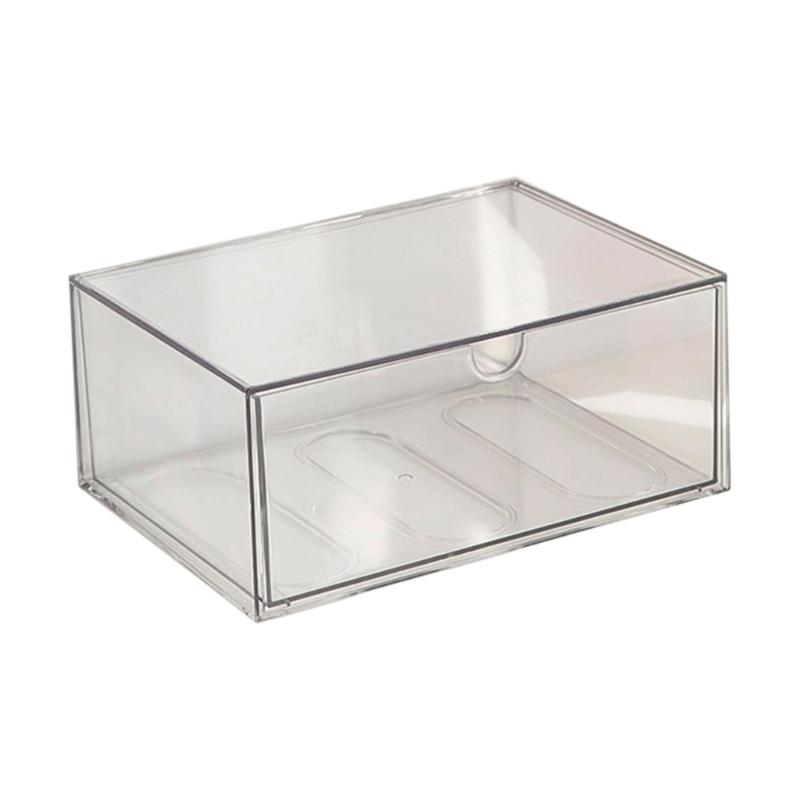 1 st Multifunktionell Stapelbar Matförvaringsbehållare med Lådor För Hem Kontor Badrum Förvaringsorganisation