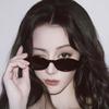 Vintage European Style Oval Cat Eye Sunglasses With Uv400 Protection For Fashionable Outdoor Wear
