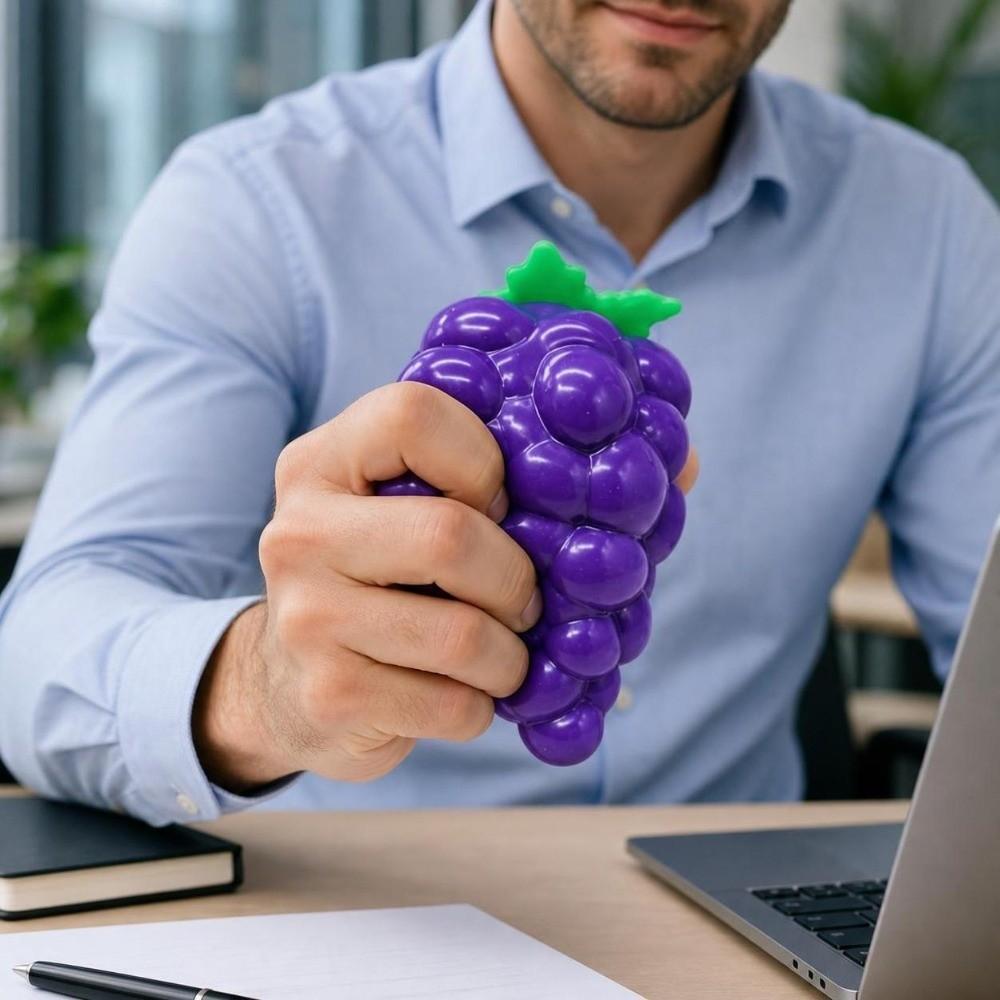 Crunchy Crackling Grape Squishy Toy Sound Effects TPR Fidget Toy Children's Gifts