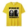 Rapper Lil Wayne FREE WEEZY Graphic T Shirt Men's Hip Hop Vintage Gothic Tees Cotton Oversized Y2K Top