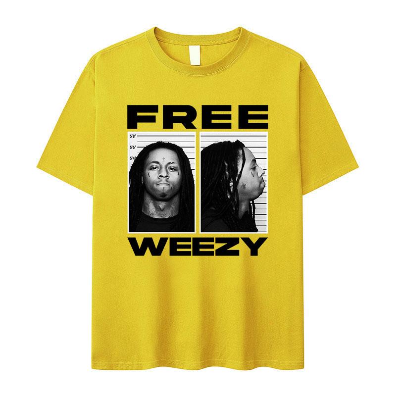 

Rapper Lil Wayne FREE WEEZY Graphic T Shirt Unisex s Hip Hop Vintage Gothic Tees Cotton Oversized Y2K Top Trend Summer Streetwear 4XL