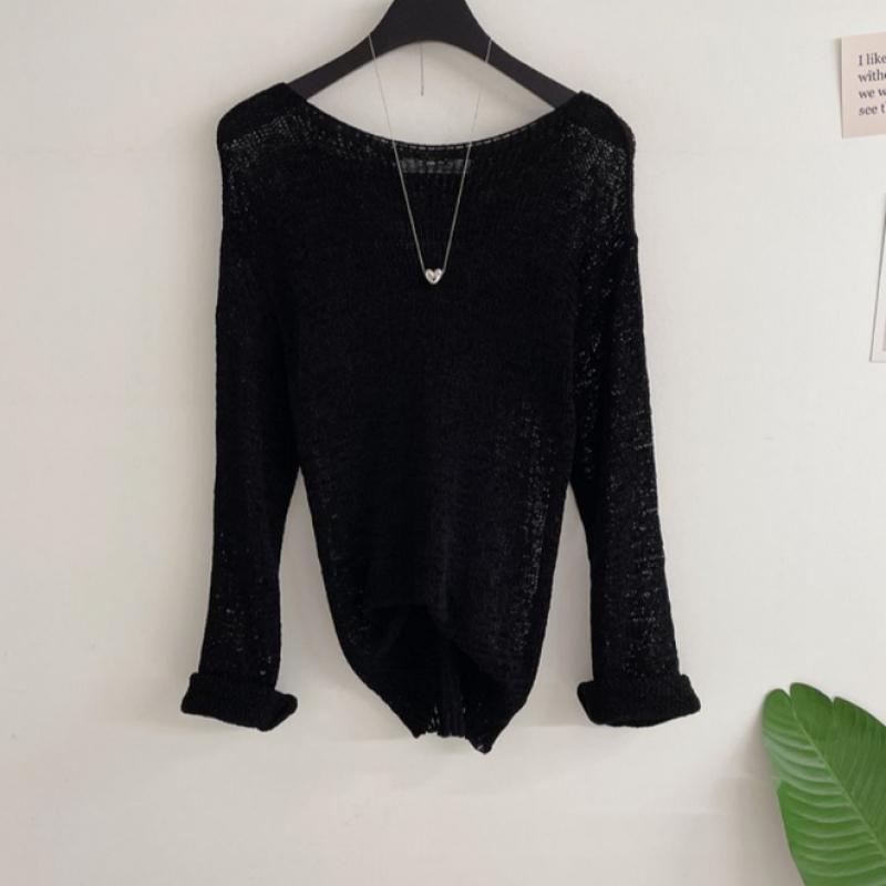 Honey J Boat Neck Summer Long Sleeve Knit 7 Color