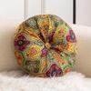 Bohemian Round Pouf Cushion - Pumpkin Shape for Sofa, Backrest, or Meditation.