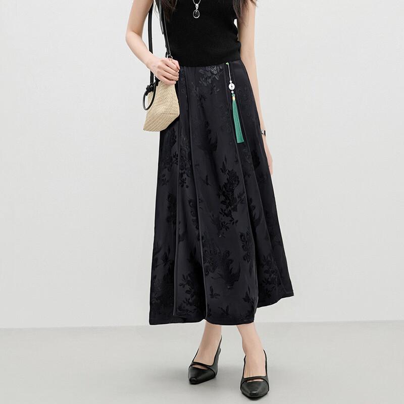 

Qiusi Yiren Summer Jacquard Commuter Skirt S