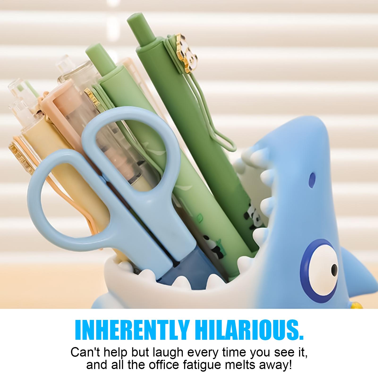 Cartoon Animal Toothbrush Holder Cute Shark Storage Stand Makeup Brush Countertop Organizer Bathroom Decoration CN