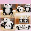 Niedliche Cartoon Panda Plüschtier Puppe Mädchen Kinder Schlafgefährte Geschenk Geburtstag