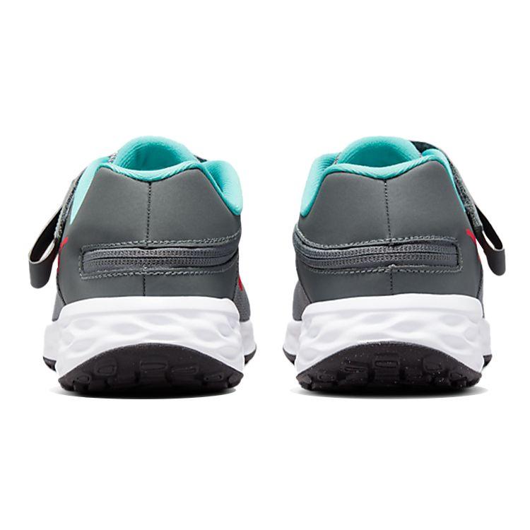 Nike Kids Revolution 6 FlyEase Smoke Grey Siren Red DD1113-006